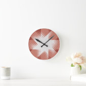 Halftone Star Clock Runde Wanduhr (Zuhause)