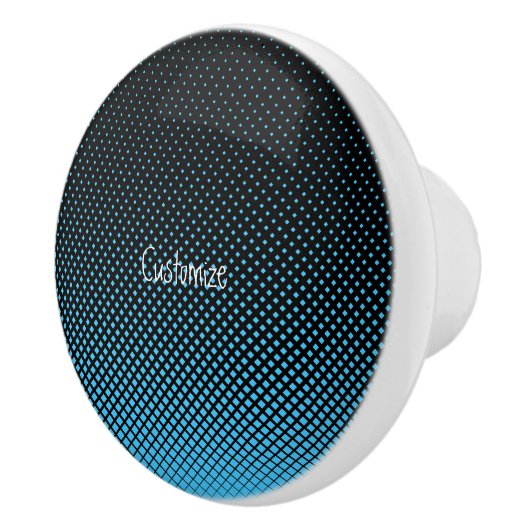 Halftone Vector Diamond Muster Thunder_Cove Keramikknauf (Rechts)