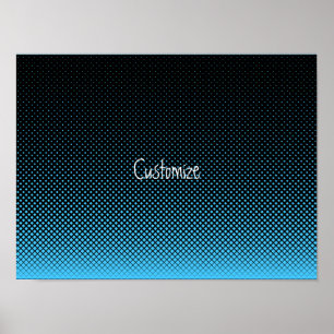 Halftone Vector Diamond Muster Thunder_Cove Poster