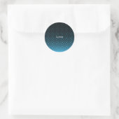 Halftone Vector Diamond Muster Thunder_Cove Runder Aufkleber (Tasche)
