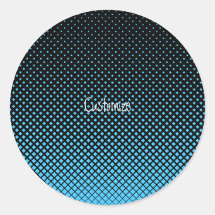 Halftone Vector Diamond Muster Thunder_Cove Runder Aufkleber