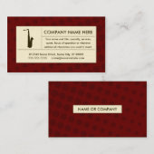 Halftonsaxophon Visitenkarte (Vorne/Hinten)