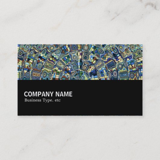 Halfway 034 - Blue Abstrakt Pond Visitenkarte (Vorderseite)