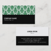 Halfway 063 - Forest Green Damask Visitenkarte (Vorne/Hinten)