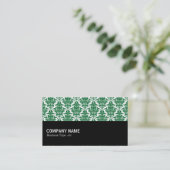 Halfway 063 - Forest Green Damask Visitenkarte (Stehend Vorderseite)