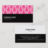 Halfway 075 - Neon Red Damask Visitenkarte (Vorne/Hinten)