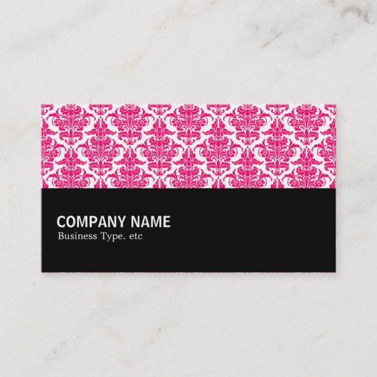 Halfway 075 - Neon Red Damask Visitenkarte (Vorderseite)