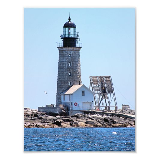Halfway Rock Lighthouse, Maine Foto Print (Vorne)