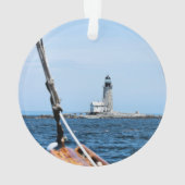 Halfway Rock Lighthouse, Maine Holiday Ornament (Rückseite)