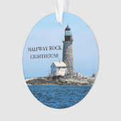 Halfway Rock Lighthouse, Maine Holiday Ornament (Vorderseite)