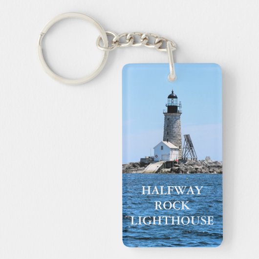 Halfway Rock Lighthouse, Maine Keyring Schlüsselanhänger (Vorderseite)