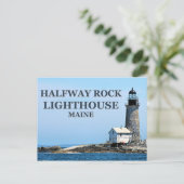 Halfway Rock Lighthouse, Maine Postcard Postkarte (Stehend Vorderseite)