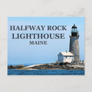 Halfway Rock Lighthouse, Maine Postcard Postkarte