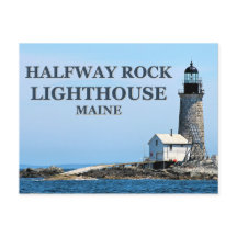 Halfway Rock Lighthouse, Maine Postcard