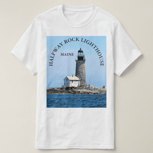 Halfway Rock Lighthouse, Maine T - Shirt (Design vorne)
