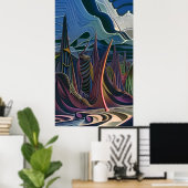 Halfway to an Abstract Futurism Poster (Heimbüro)