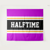 HALFZEIT Athletische, hellrosa, gelbe schwarze Str Wandteppich (Vorderseite (Horizontal))