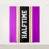 HALFZEIT Athletische, hellrosa, gelbe schwarze Str Wandteppich (Vorderseite)