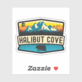 Halibut Cove, Alaska Aufkleber (Blatt)