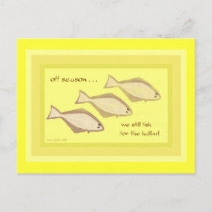 Halibut Haiku Art Postcard - Sammelpostkarte Postkarte