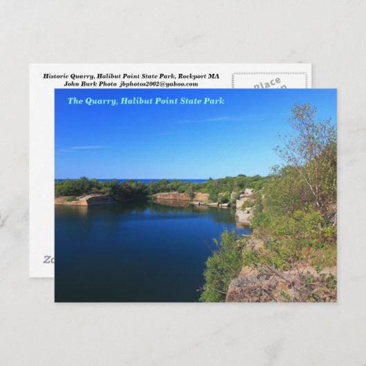 Halibut Point Staat Park Rockport Cape Ann Postkarte (Vorne/Hinten)