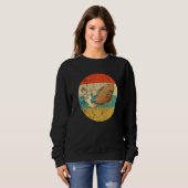 Halibut Retro Vintag Halibut Fischen Halibutfisch Sweatshirt (Vorne ganz)