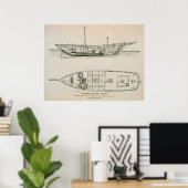 Halibut schooner Poster (Heimbüro)
