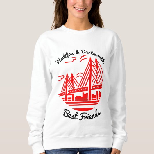 Halifax and Dartmouth Nova Scotia Best Friends Sweatshirt (Vorderseite)