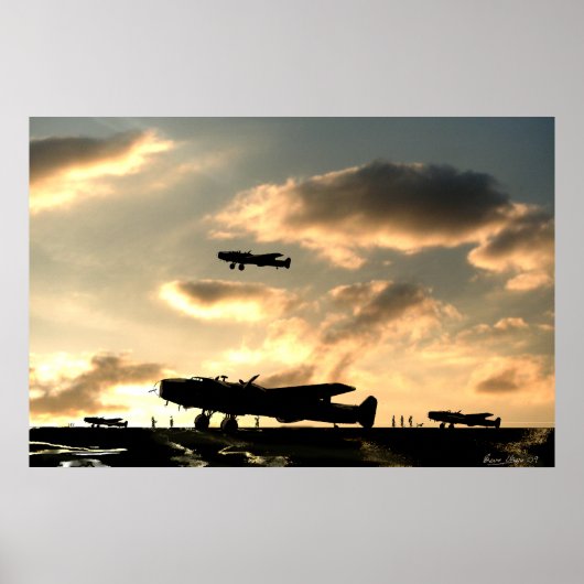 Halifax Bombers Dusk Dispersal Poster (Vorne)