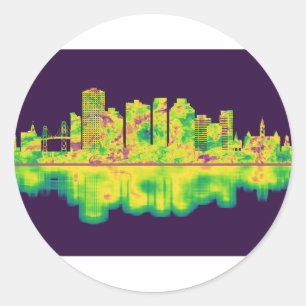 Halifax Canada Skyline Runder Aufkleber