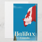 Halifax Canada Travel Poster Briefpapier (Vorne/Hinten)