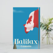 Halifax Canada Travel Poster Briefpapier (Stehend Vorderseite)