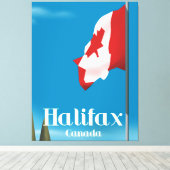 Halifax Canada Travel Poster Leinwanddruck (Insitu (Holzboden))