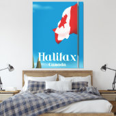 Halifax Canada Travel Poster Leinwanddruck (Insitu (Schlafzimmer))
