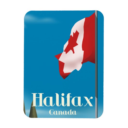Halifax Canada Travel Poster Magnet (Vertikal)