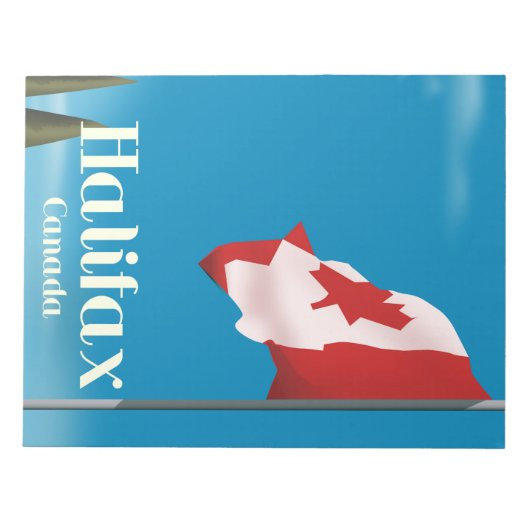 Halifax Canada Travel Poster Notizblock (Vorderseite)