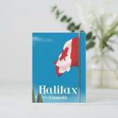 Halifax Canada Travel Poster Postkarte (Stehend Vorderseite)