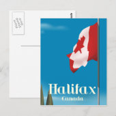 Halifax Canada Travel Poster Postkarte (Vorne/Hinten)