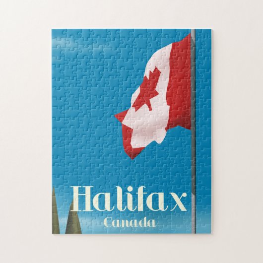 Halifax Canada Travel Poster Puzzle (Vertikal)