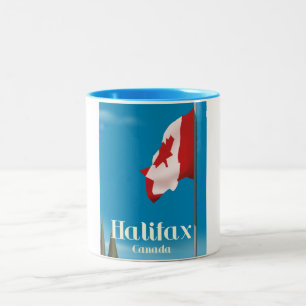 Halifax Canada Travel Poster Zweifarbige Tasse