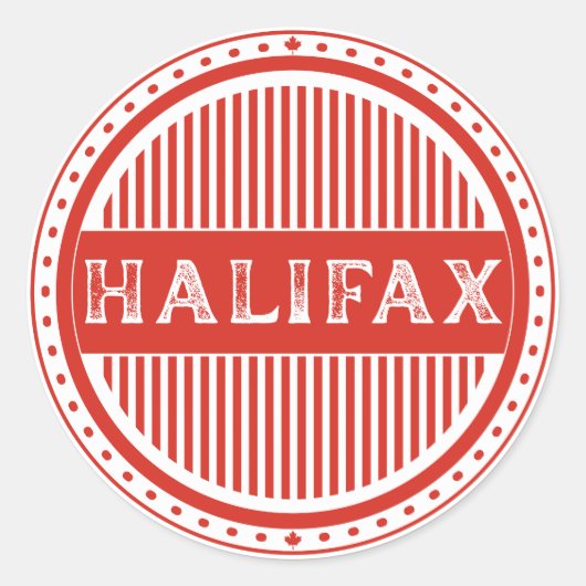 Halifax City Pride Emblem – Canadian Identity Runder Aufkleber (Vorderseite)
