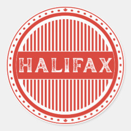 Halifax City Pride-Emblem – Kanadische Identität Runder Aufkleber
