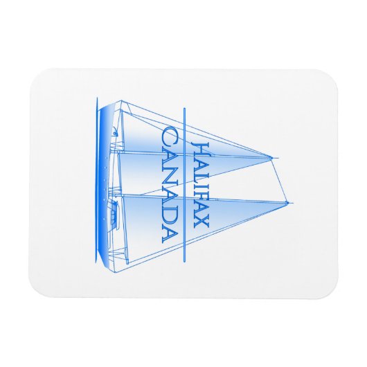 Halifax Coastal Nautical Sailing Magnet (Horizontal)