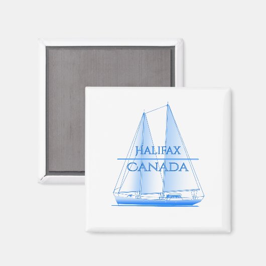 Halifax Coastal Nautical Sailing Magnet (Vorderseite/Rückseite)
