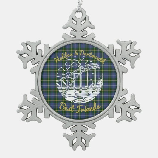 Halifax Dartmouth Bridge Tartan Friend Ornament (Vorderseite)