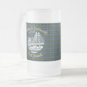 Halifax Dartmouth friends tartan mattierte Bier Ta Mattglas Bierglas (Vorderseite Links)