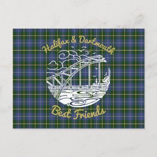 Halifax Dartmouth N.S Best Friends Postcard tartan Postkarte (Vorderseite)