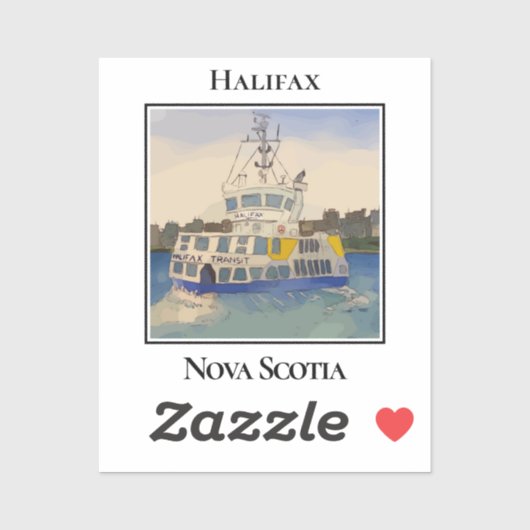 Halifax Ferry Boat, Nova Scotia Aufkleber (Blatt)