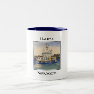 Halifax Ferry Boat, Nova Scotia Zweifarbige Tasse