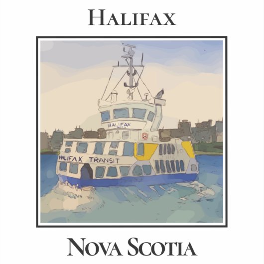 Halifax-Hafen-Fähre Aufkleber (Vorderseite)